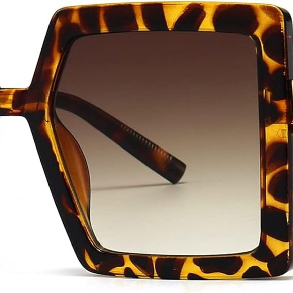 Oversized Sunglasses for Women Square Fashion Big Large Frame Sun Glasses UV400 - Picture 1 of 7